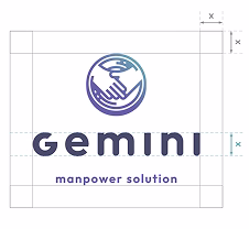 Gemini logo on a construction grid