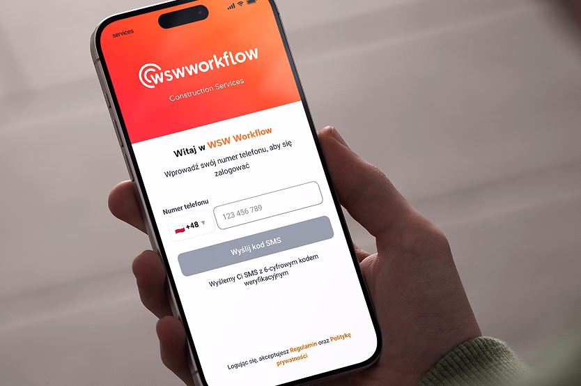 WSW Workflow — login screen
