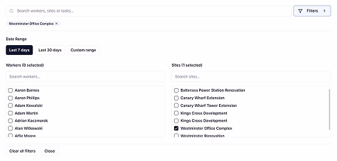 Worker list